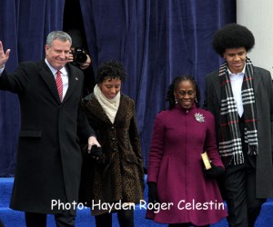 Mayor Bill de Blasio and family