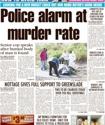 A headline focused on murder rates in the Caribbean.
