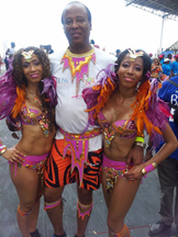 Dr. Conrad Murray, c, at Trinidad Carnival 2K14 on March 4, 2014. (C News Trinidad image)a