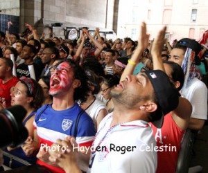 USA Supporters in Dumbo Brooklyn NY
