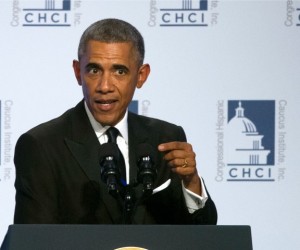 President Obama at Congressional Hispanic Caucus Institute Gala last evening, Oct. 2, 2014.