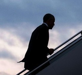 Shadowy figure of Barack Obama 