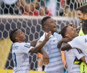 Trinidad, Costa Rica Try But Fail At Gold Cup Quarter-Finals panama-soccer-team-celebrates