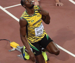 Bolt Gets Spiritual After 200-M Win usain-Bolt
