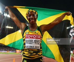 Top Jamaican Olympian For U.S. Versus The World Clash At Penn Relays shelly-ann-fraser
