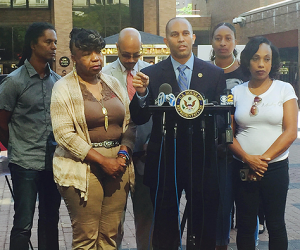 New York Congressman Urges NYPD To Fire Cop Who Killed Unarmed Jamaican-American Congressman-Hakeen-Jeffries-graham-protest