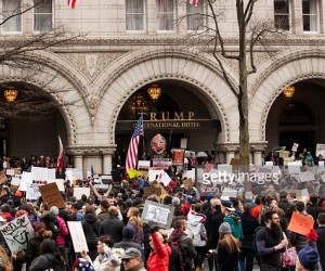 Caribbean Roots Lawmakers Denounce Trump Anti-Muslim Decree rally-goers-trump-hotel-DC
