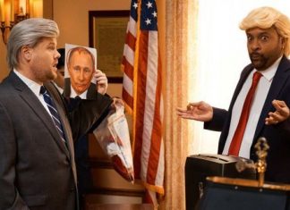 Caribbean Star Transforms Into Trump For Muller Investigation Parody shaggy-plays-donald-trump-on-the-late-late-show