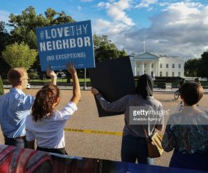The Ever-Changing Immigration Rules In Trump’s America immigration-protestors-say-love-thy-neighbours