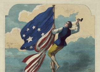 US-flag-raised-for-first-time-at-BowlingGreen-NYC