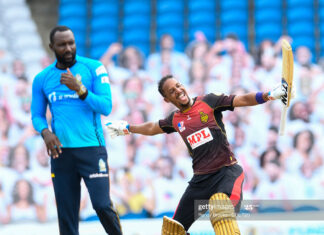 A Win Of Many Firsts For Trinbago Knight Riders lendl-simmons-celebrates-cpl2020-win