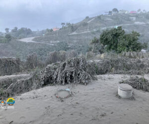 Diaspora Groups Pitch In As Erupting La Soufriere Volcano Overwhelms Saint Vincent st-vincent-ash-covered-ground-april11-2021