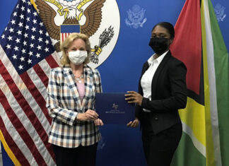 Guyanese Woman Makes History Ambassador-Lynch-congratulates-Emmanuela-Desir