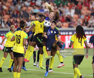 Jamaica’s Women Lose To Team USA jamaica-womens-soccer-squad-vs-usa