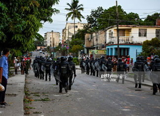 Access To Facebook, WhatsApp, Others Restricted In Cuba cuba-police-in-riot-gear