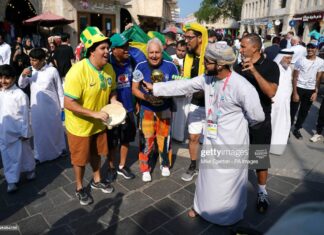Latin American Fans Struggle To Attend 2022 World Cup few-brazil-fans-at-world-cup-2022