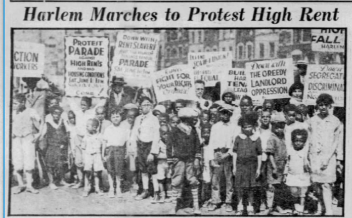 Harlem-Tenants-League-rallies was led by Elizabeth Anna Hendrickson