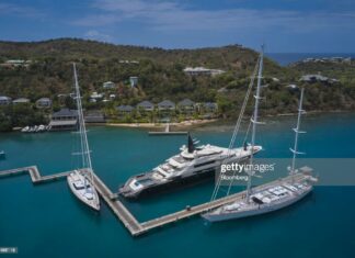 Ex-Google CEO Bags Russian Oligarch’s Superyacht At Antigua Auction Alfa Nero yacht-now-owned-by-former-google-chief