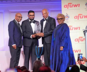Guyana President Among Caribbean Leaders Honored At American Foundation For The University Of The West Indies Event guyana-president-afuwi-award-2024