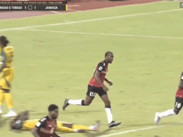 jamaica-reggae-boyz-tie-with-soca-warriors on Nov. 13, 2025 in Trinidad