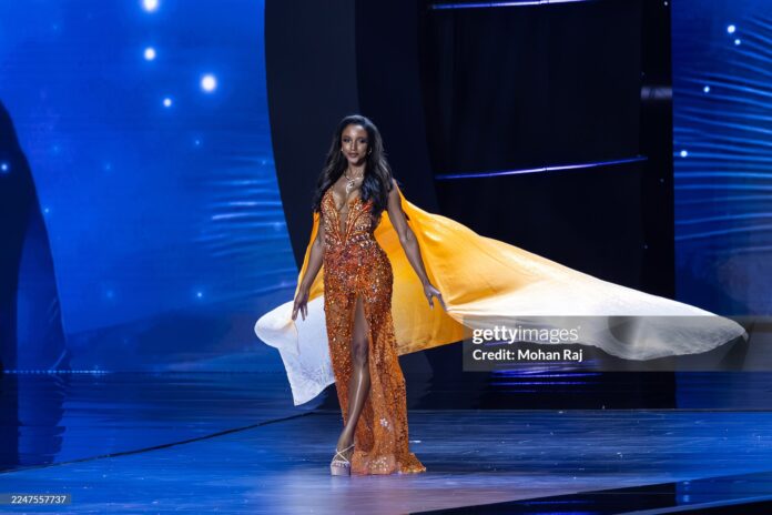 miss-jamaica-universe-moments-before-her-fall Miss Universe Jamaica 2025 contestant after fall on stage