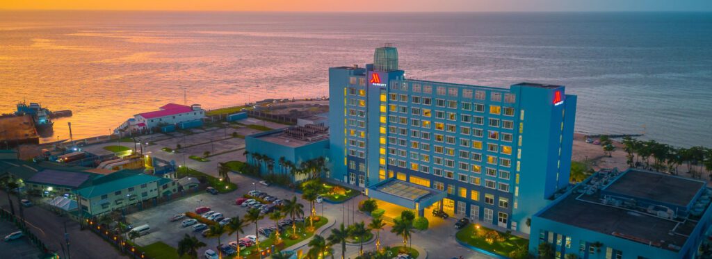 One of the top hotels in Guyana is the Guyana Marriott Hotel Georgetown.