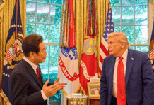 President Trump mentions raids on churches in South Korea during an August 2025 summit.