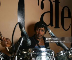 Jamaican drummer Sly Dunbar, seen here performing at the Jazz Cafe in London on 23rd June 2005, died on Jan. 26, 2026 at the age of 73.