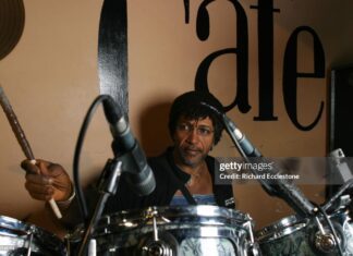 Jamaican drummer Sly Dunbar, seen here performing at the Jazz Cafe in London on 23rd June 2005, died on Jan. 26, 2026 at the age of 73.
