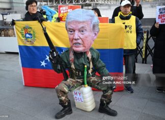 south-koreans-protest-trump-following-venezuela-invasion-as-trump=withdraws-from-international-organizations