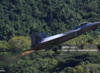 Drama As Diplomacy And Power In The Age Of Spectacle us-raptor-takes-off-from-puerto-rico amid US fighting of drugs in the Caribbean