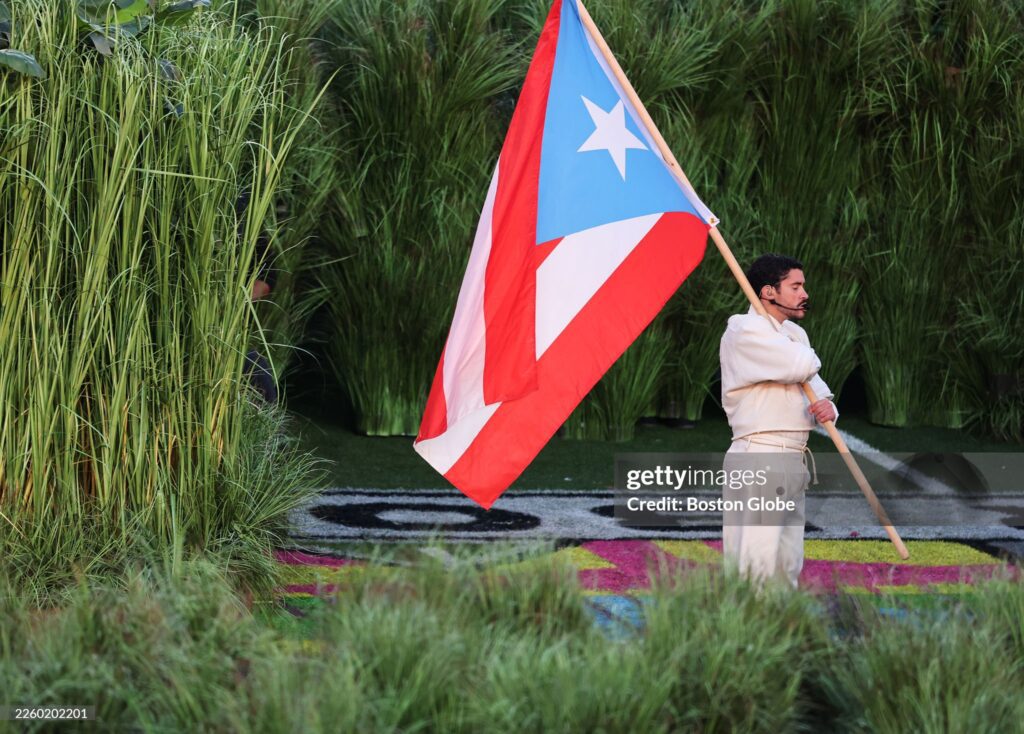 Bad Bunny performs during halftime. The New England Patriots and Seattle Seahawks played in Super Bowl LX at Levi's Stadium on February 8, 2026.